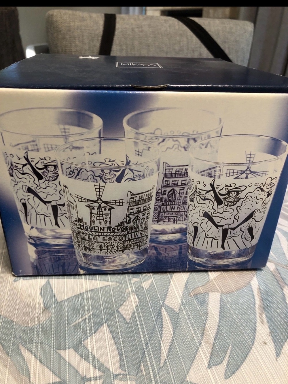 Mikasa - Parisian Scene, Set Of 4 Double Old Fashioned Glasses - NEW Old Stock
